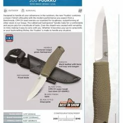 Benchmade 200 Puukko Bushcraft Knife (USA)