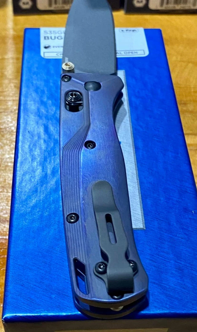 Buy 🔔 Benchmade 535GRY-1 Semi-Custom Bugout Knife W/ Ti Handles 😀 7 Benchmade 535GRY-1 Semi-Custom Bugout Knife W/ Ti Handles