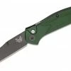 Benchmade 9400BK Osborne Auto Knife 3.4" S30V Black Plain Blade, Green Handles