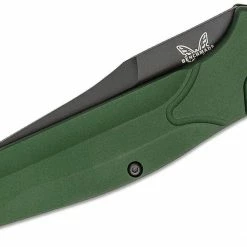 Benchmade 9400BK Osborne Auto Knife 3.4" S30V Black Plain Blade, Green Handles