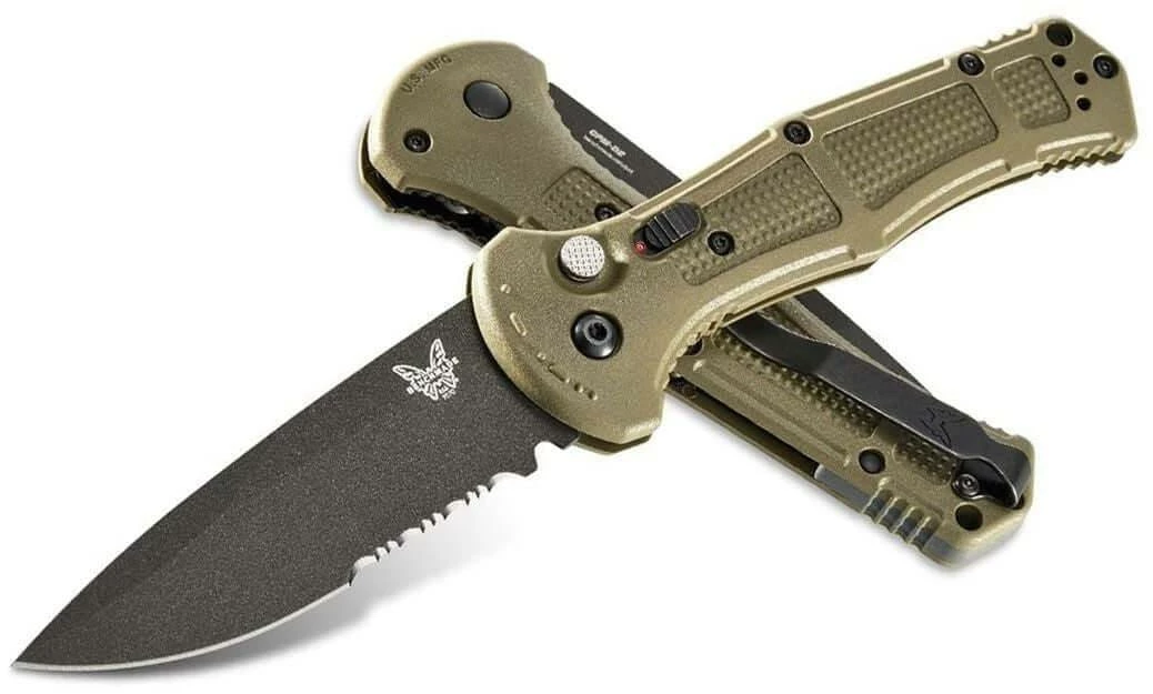 Deals 🔔 Benchmade Claymore Auto Folding Knife 9070SBK-1 CPM-D2 Ranger Green Grivory Handles ❤️ 6 Benchmade Claymore Auto Folding Knife 9070SBK-1 CPM-D2 Ranger Green Grivory Handles