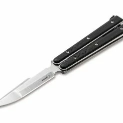 Boker 06EX227 Balisong Tactical Small Butterfly Knife Black G-10 (3.4")