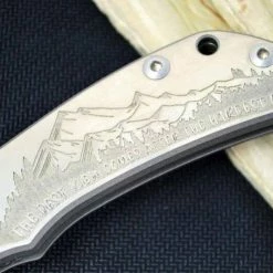 CHRIS REEVE KNIVES Chris Reeve Custom Impinda Blade Show Knife Titanium “The Climb”