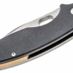 CRKT Pilar III Folding Knife 2.967" D2 Stonewashed Plain Blade, Black G10 CRKT Knives
