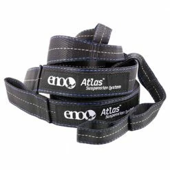 ENO Hammocks & Gear ENO Atlas Hammock Suspension Straps, 9', Black/Royal Bluu