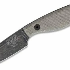 All Knife Brands ESEE Camp-Lore Gibson JG3 Bushcraft Fixed Knife Black Stonewash)