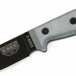 ESEE Knives 3P Plain Edge, Coyote Brown Sheath, Clip Plate (USA)