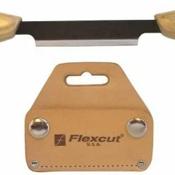 Flexcut KN25 3" Draw Knife With Leather Sheath (USA)