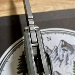 RICK HINDERER All Knife Brands Hinderer Eklipse Harpoon Spanto Knife Working Finish Blue/Translucent Green G10 3.5