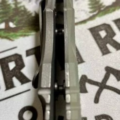 RICK HINDERER All Knife Brands Hinderer Eklipse Harpoon Spanto Knife Working Finish Blue/Translucent Green G10 3.5