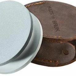 Axe Sharpeners Hults Bruk 180/600 Grit Grinding Stone, Leather Case