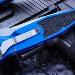 Microtech Socom Elite T/E Auto Knife Blue Handle (Stonewash Blade) 161A-10 BL All Knife Brands