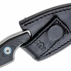 MANIAGO KNIFE MAKERS All Fixed Blades Jesper Voxnaes Mikro 2 Sheepsfoot Fixed Blade By MKM, Black G10