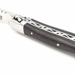 LAGUIOLE HONORE DURAND Laguiole Durand Handmade Folding 10cm Carbon Fiber Knife 12C27 (France)