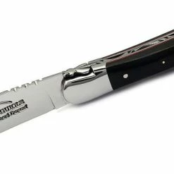 LAGUIOLE HONORE DURAND Laguiole Durand Handmade Folding 3.875" Ebony Wood Knife 14C28 (France)