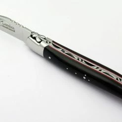 LAGUIOLE HONORE DURAND Laguiole Durand Handmade Folding 3.875" Ebony Wood Knife 14C28 (France)