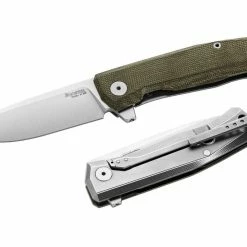 LionSteel MT01 CVG Myto Knife 3.27" M390, Green Micarta LionSteel Knives