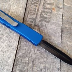 Microtech 122-1BL Ultratech D/E - Blue Handle - Black Blade All Knife Brands