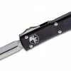 All Knife Brands Microtech 122-4 Ultratech Auto OTF Knife 3.46" Satin Double Edge Knife, Aluminum Handles
