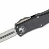 Microtech 702-12 Hera OTF Auto Knife 3.125" Stonewashed Plain/Serrated D/E