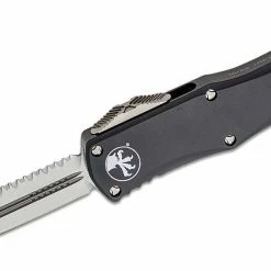 Microtech 702-12 Hera OTF Auto Knife 3.125" Stonewashed Plain/Serrated D/E