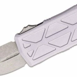 All Knife Brands Microtech Exocet - Grey Handle - Apocalyptic Blade 157-10APGY