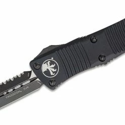 Microtech Troodon Tactical Auto OTF Knife Black Plain/Serrated D/E Blade All Knife Brands