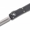 All Knife Brands Microtech Ultratech OTF 3.46" Satin Plain/Serrated D/E Black Handles 122-6