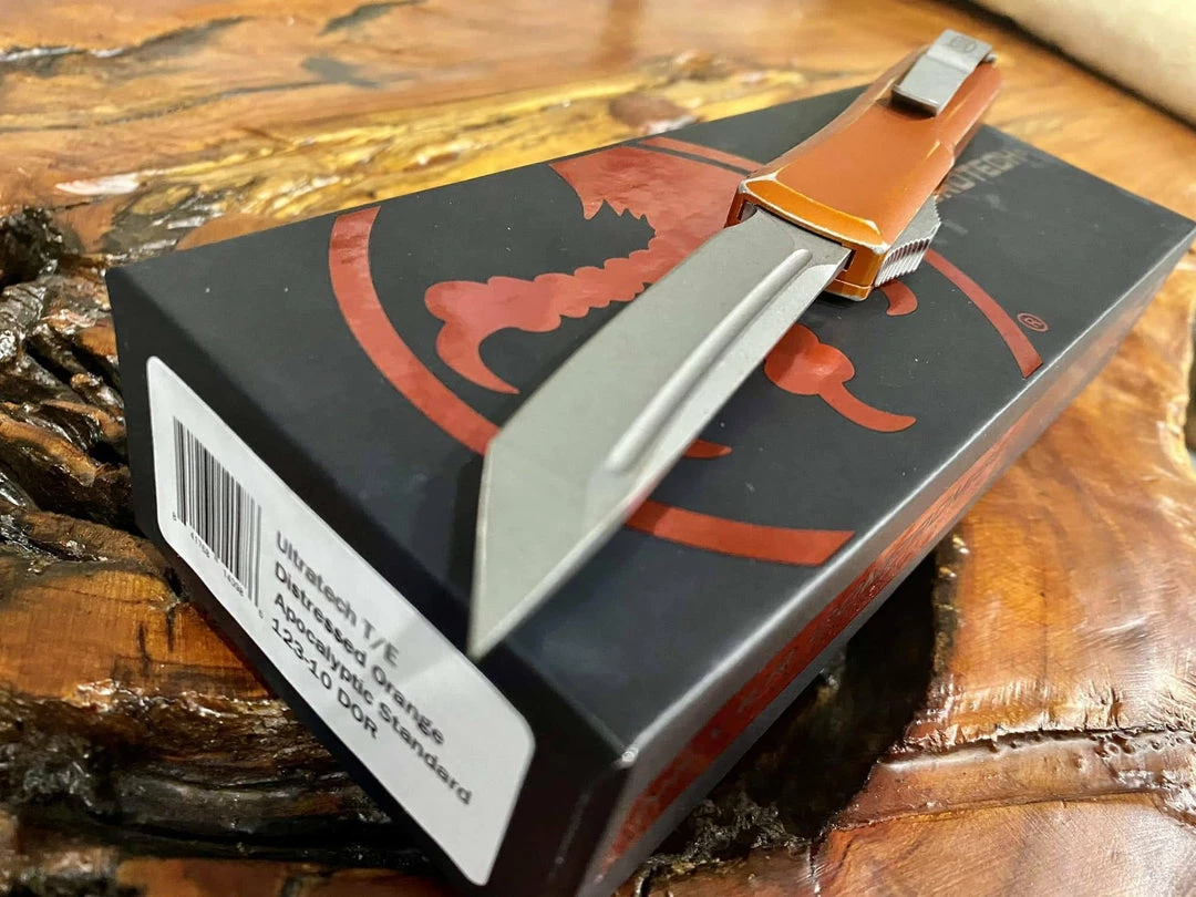 Flash Sale ๐ All Knife Brands Microtech Ultratech T/E OTF 3.46" Apocalyptic Blade, Orange Distressed 123-10DOR ๐ฅฐ 5 All Knife Brands Microtech Ultratech T/E OTF 3.46" Apocalyptic Blade, Orange Distressed 123-10DOR