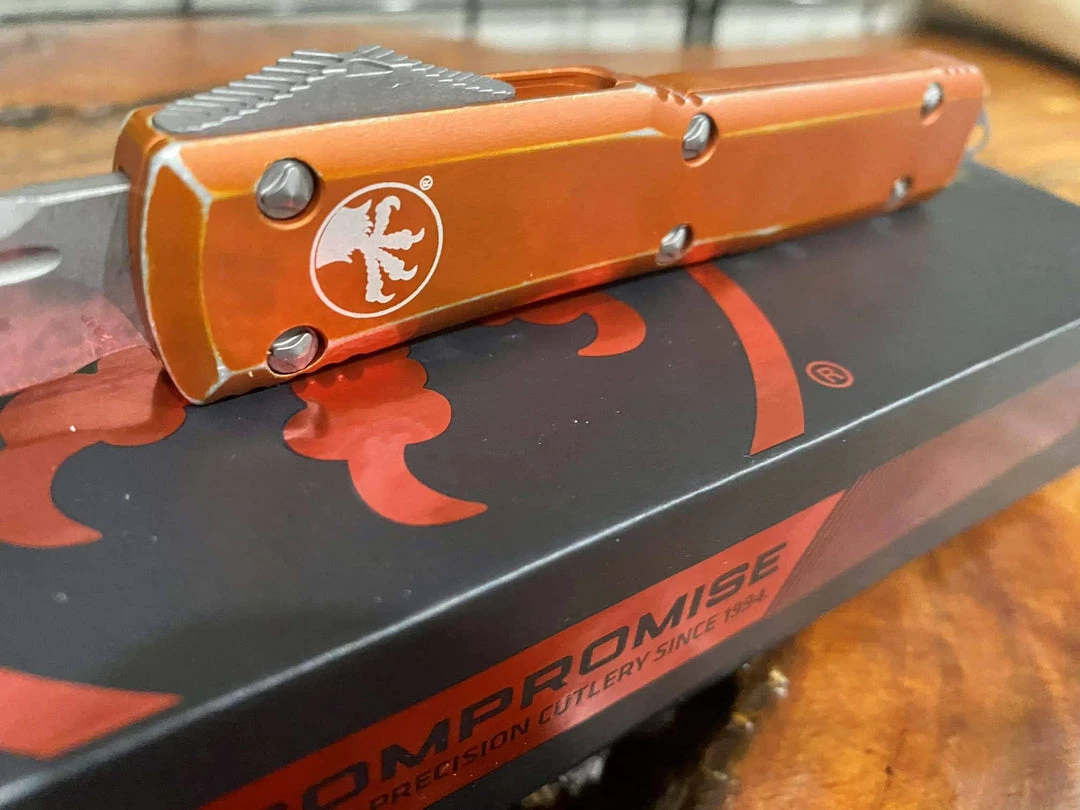Flash Sale ๐ All Knife Brands Microtech Ultratech T/E OTF 3.46" Apocalyptic Blade, Orange Distressed 123-10DOR ๐ฅฐ 6 All Knife Brands Microtech Ultratech T/E OTF 3.46" Apocalyptic Blade, Orange Distressed 123-10DOR