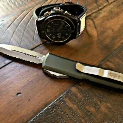 Microtech UTX-85 D/E 232-12APOD F/S Apocalyptic Blade OD Green Handle
