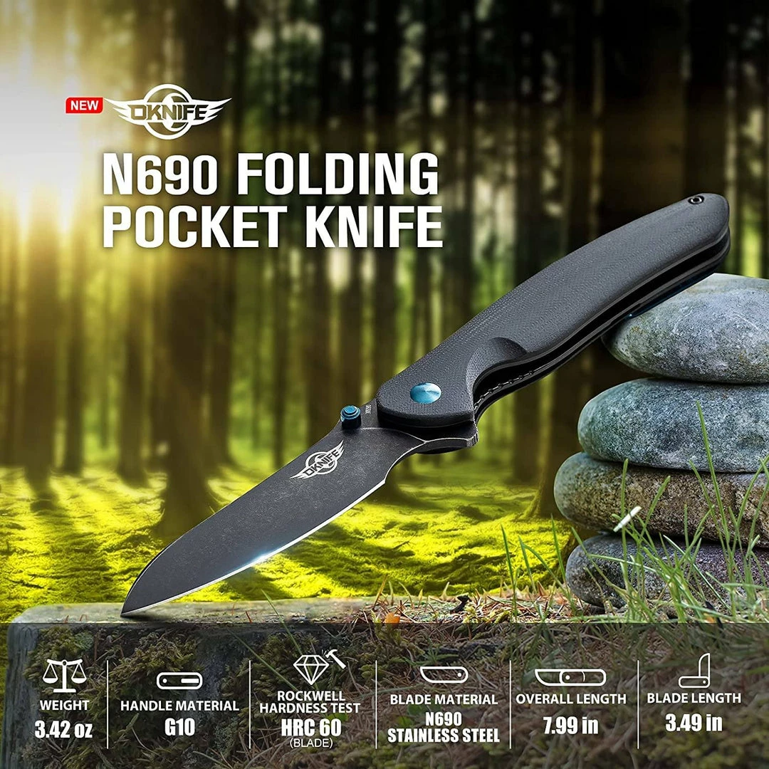 Cheapest ⭐ OLIGHT OKNIFE Drever N690 Tactical EDC Folding Pocket Knife - G10 👏 5 OLIGHT OKNIFE Drever N690 Tactical EDC Folding Pocket Knife - G10