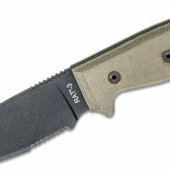 Ontario RAT-3 Survival Knife 3.75" Plain Blade, Micarta - 8665 Ontario Knives