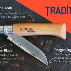 Best Pirce ✔️ Opinel No.8 Carbon Knife With Sheath, Wooden Slide Gift Box (France) ❤️ 12 Opinel No.8 Carbon Knife With Sheath, Wooden Slide Gift Box (France)