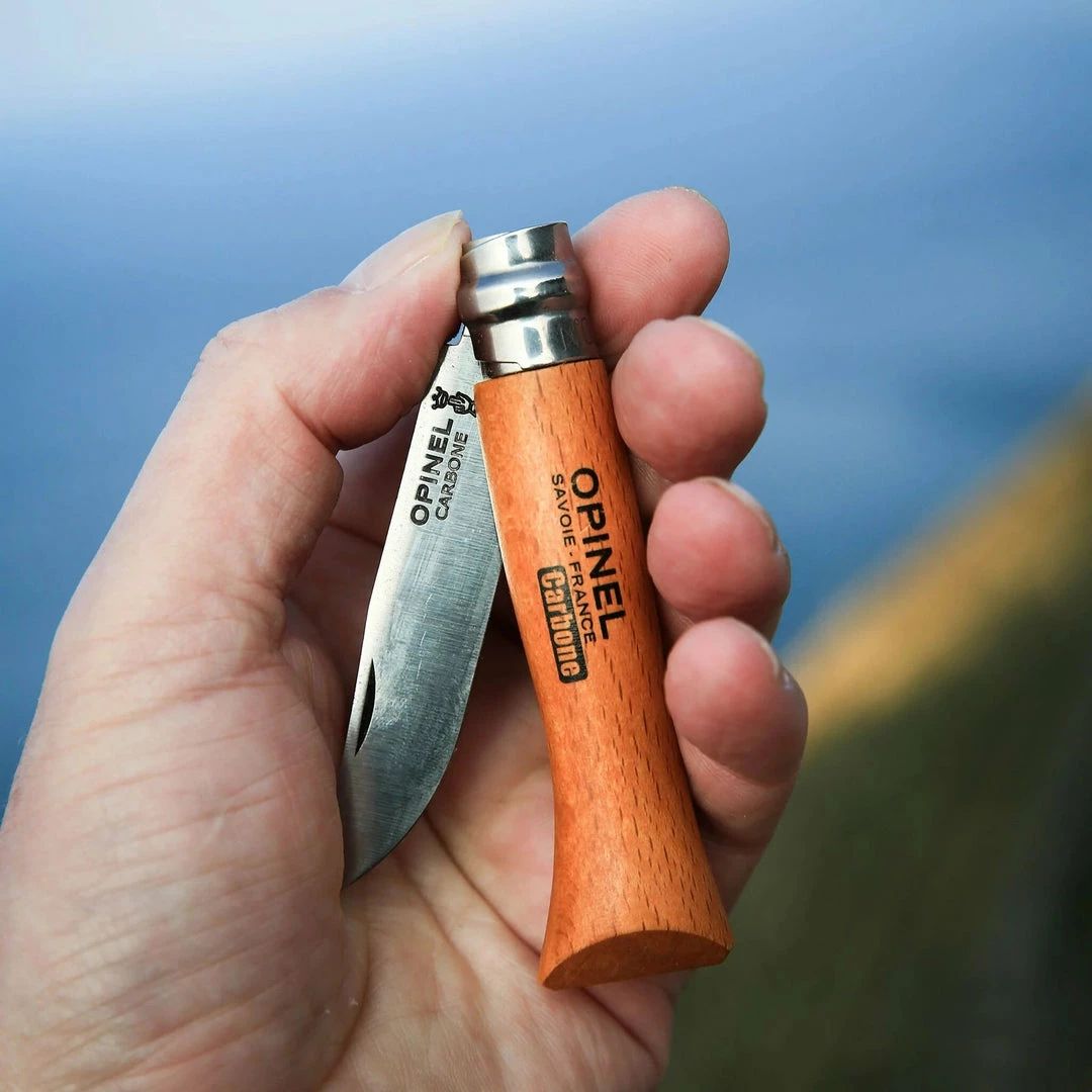 Best Pirce ✔️ Opinel No.8 Carbon Knife With Sheath, Wooden Slide Gift Box (France) ❤️ 10 Opinel No.8 Carbon Knife With Sheath, Wooden Slide Gift Box (France)