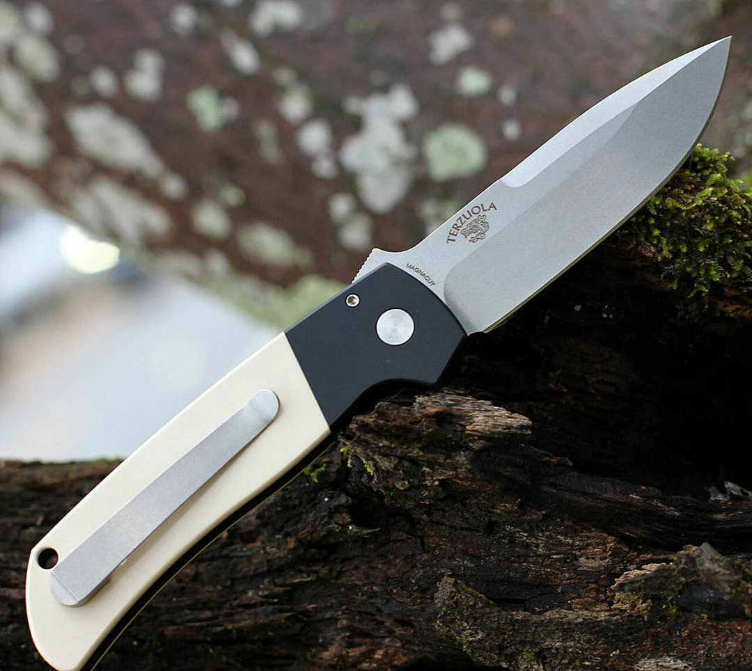 Hot Sale 💯 PROTECH KNIVES Pro-Tech BT2751 Terzuola ATCF Auto "Tuxedo" Blk Alum / Ivory Micarta (3.5" SW Magnacut) All Knife Brands ✔️ 4 PROTECH KNIVES Pro-Tech BT2751 Terzuola ATCF Auto "Tuxedo" Blk Alum / Ivory Micarta (3.5" SW Magnacut) All Knife Brands