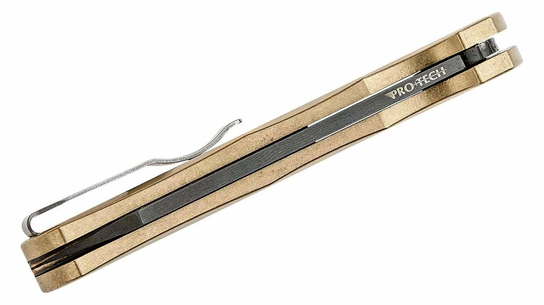 Deals 😉 PROTECH KNIVES All Knife Brands Pro-Tech Limited Edition Malibu Flipper Damascus Reverse Tanto Blade, Bronze Handles ❤️ 6 PROTECH KNIVES All Knife Brands Pro-Tech Limited Edition Malibu Flipper Damascus Reverse Tanto Blade, Bronze Handles