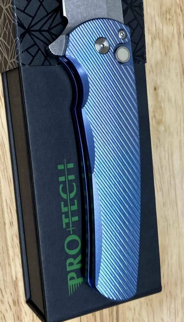 Best deal 🛒 PROTECH KNIVES Pro-Tech Malibu 5241 Blue Titanium Custom Reverse Tanto Flipper 💯 4 PROTECH KNIVES Pro-Tech Malibu 5241 Blue Titanium Custom Reverse Tanto Flipper