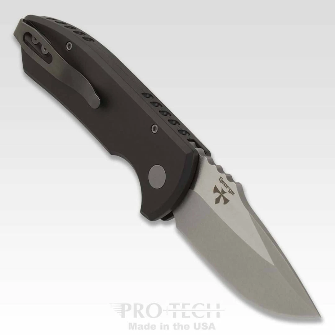Cheap โญ PROTECH KNIVES All Knife Brands ProTech Les George SBR Stonewashed Blade Knurled LG405 ๐ 4 PROTECH KNIVES All Knife Brands ProTech Les George SBR Stonewashed Blade Knurled LG405