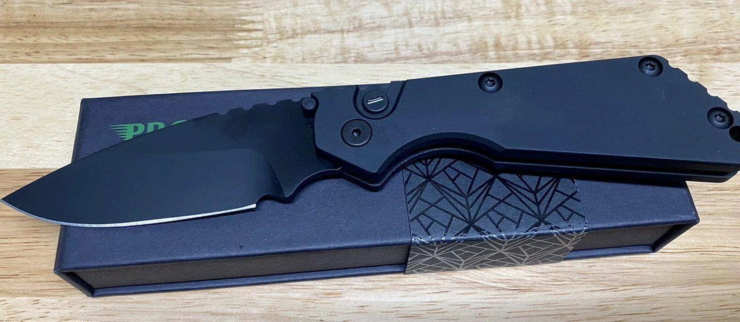 Deals ๐งจ PROTECH KNIVES Protech Strider SnG Auto 2403-OP Operator Black W/Tritium Button All Knife Brands โ 4 PROTECH KNIVES Protech Strider SnG Auto 2403-OP Operator Black W/Tritium Button All Knife Brands
