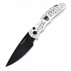PROTECH KNIVES All Knife Brands ProTech TR-5.62 Shaw Skull & Barbed Wire DLC (USA)