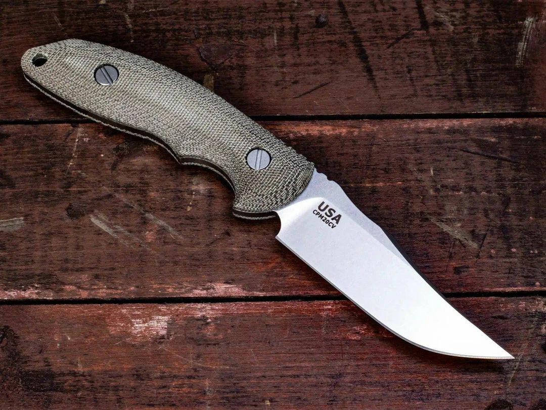 Best Pirce 🔥 Rick Hinderer Emmett Fixed Blade Stonewash Micarta Handles All Knife Brands ✔️ 5 Rick Hinderer Emmett Fixed Blade Stonewash Micarta Handles All Knife Brands