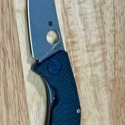 Spyderco C235CFTIP Drunken Folding Knife 3.5" S90V Carbon Fiber / Titanium (Pre-Owned) Spyderco Knives