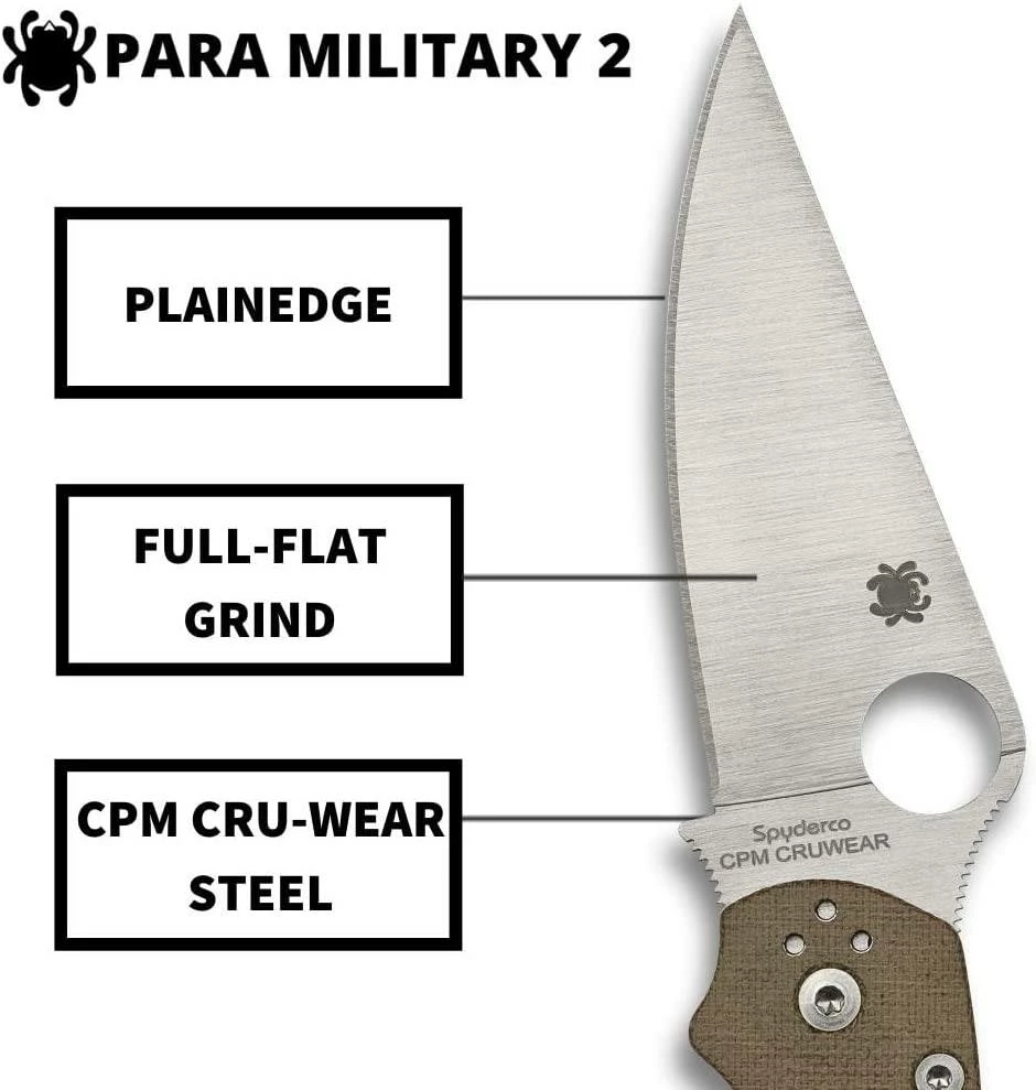 Promo ๐ Spyderco Paramilitary 2 C81MPCW2 Folding Knife 3.47" CruWear Canvas Micarta Spyderco Knives ๐ฏ 13 Spyderco Paramilitary 2 C81MPCW2 Folding Knife 3.47" CruWear Canvas Micarta Spyderco Knives