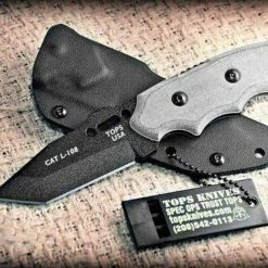 TOPS KNIVES All Knife Brands TOPS C.A.T. 203 Knife - Tanto Point