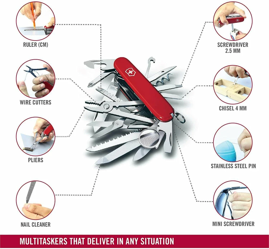 Flash Sale 😉 Victorinox Swiss Army Multi-Tool SwissChamp Pocket Knife ✔️ 7 Victorinox Swiss Army Multi-Tool SwissChamp Pocket Knife